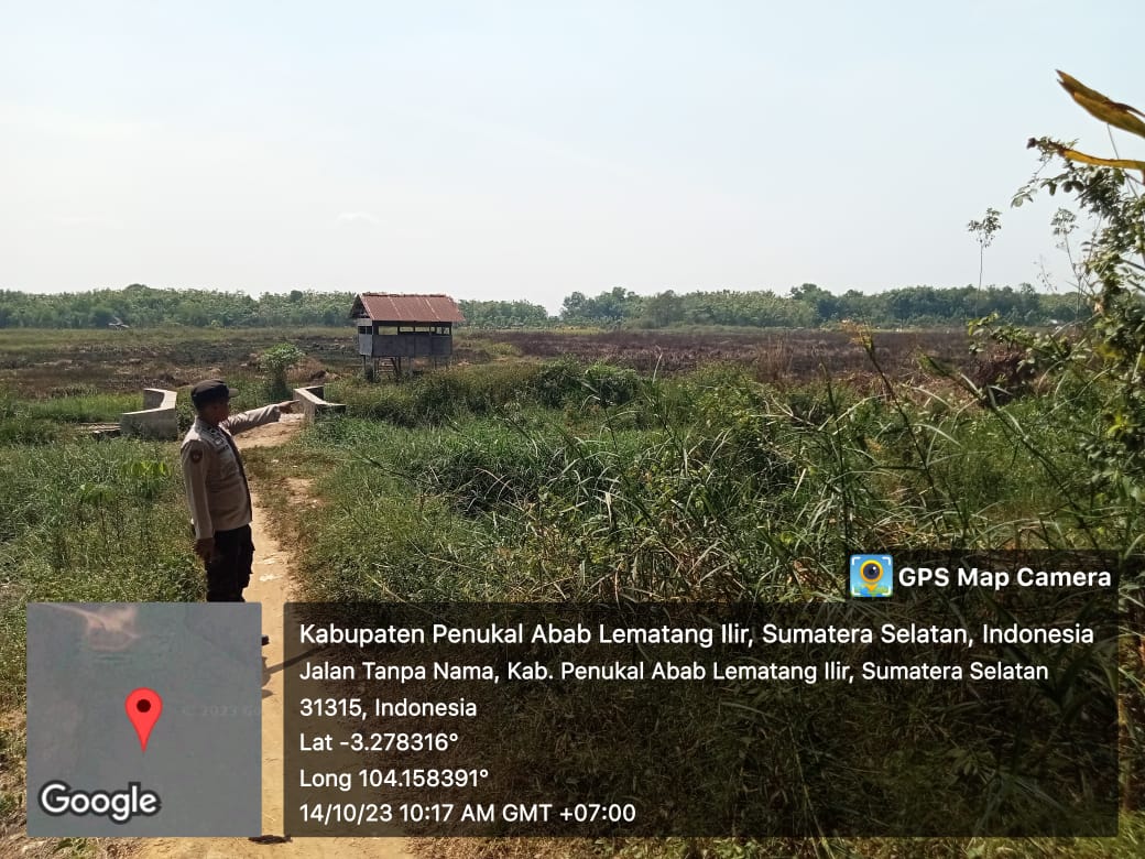 Polsek Tanah Abang Temukan Titik Hotspot Karhutla Didesa Harapan Jaya