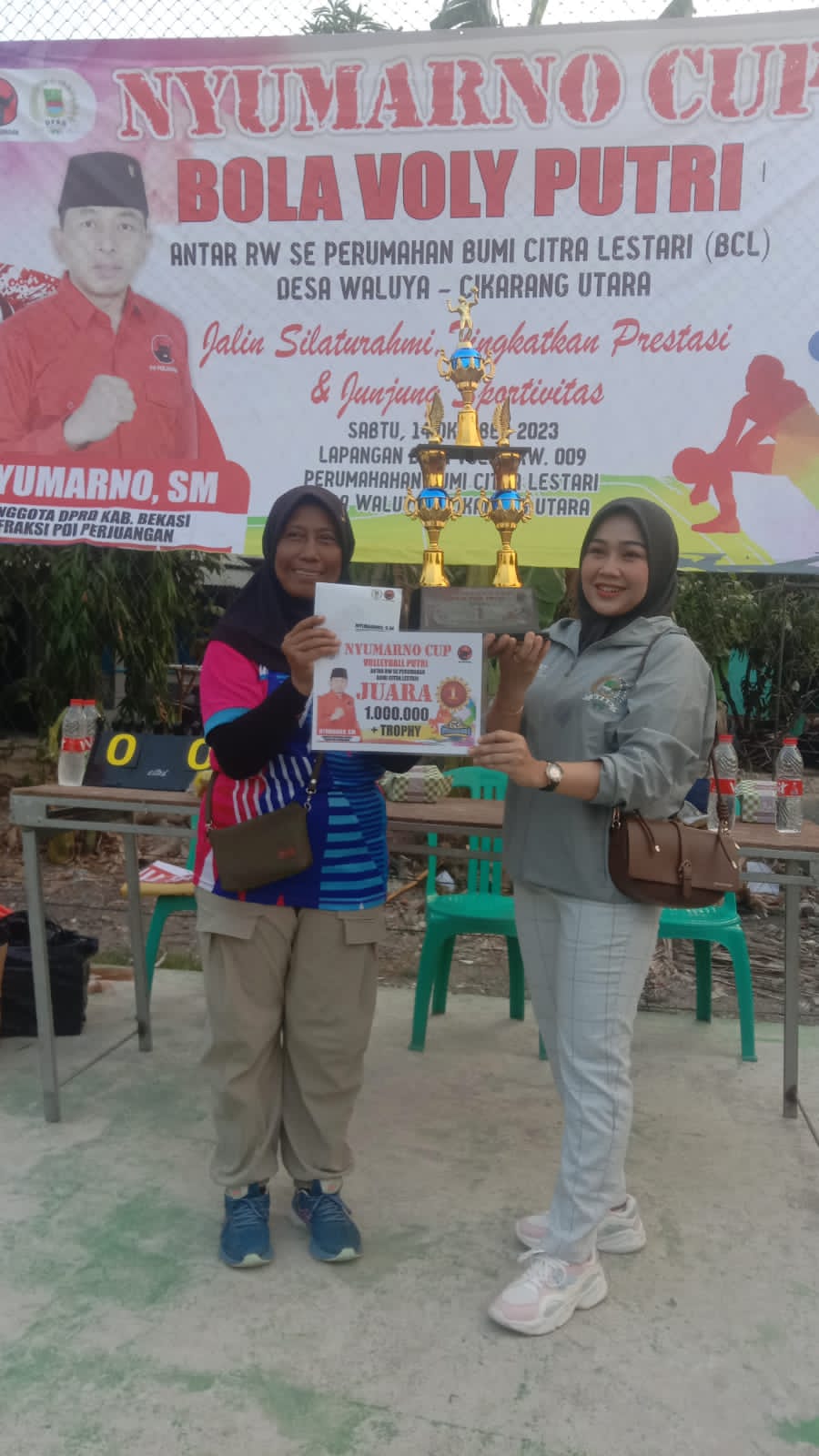 Turnamen Bola Voli Putri “Nyumarno Cup” Anggota DPRD Kabupaten Bekasi
