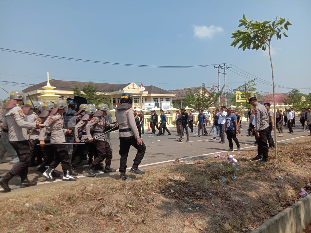 Jelang Pemilu 2024, Polres PALI Gelar Simulasi Sispamkota Ops Mantap Brata Musi