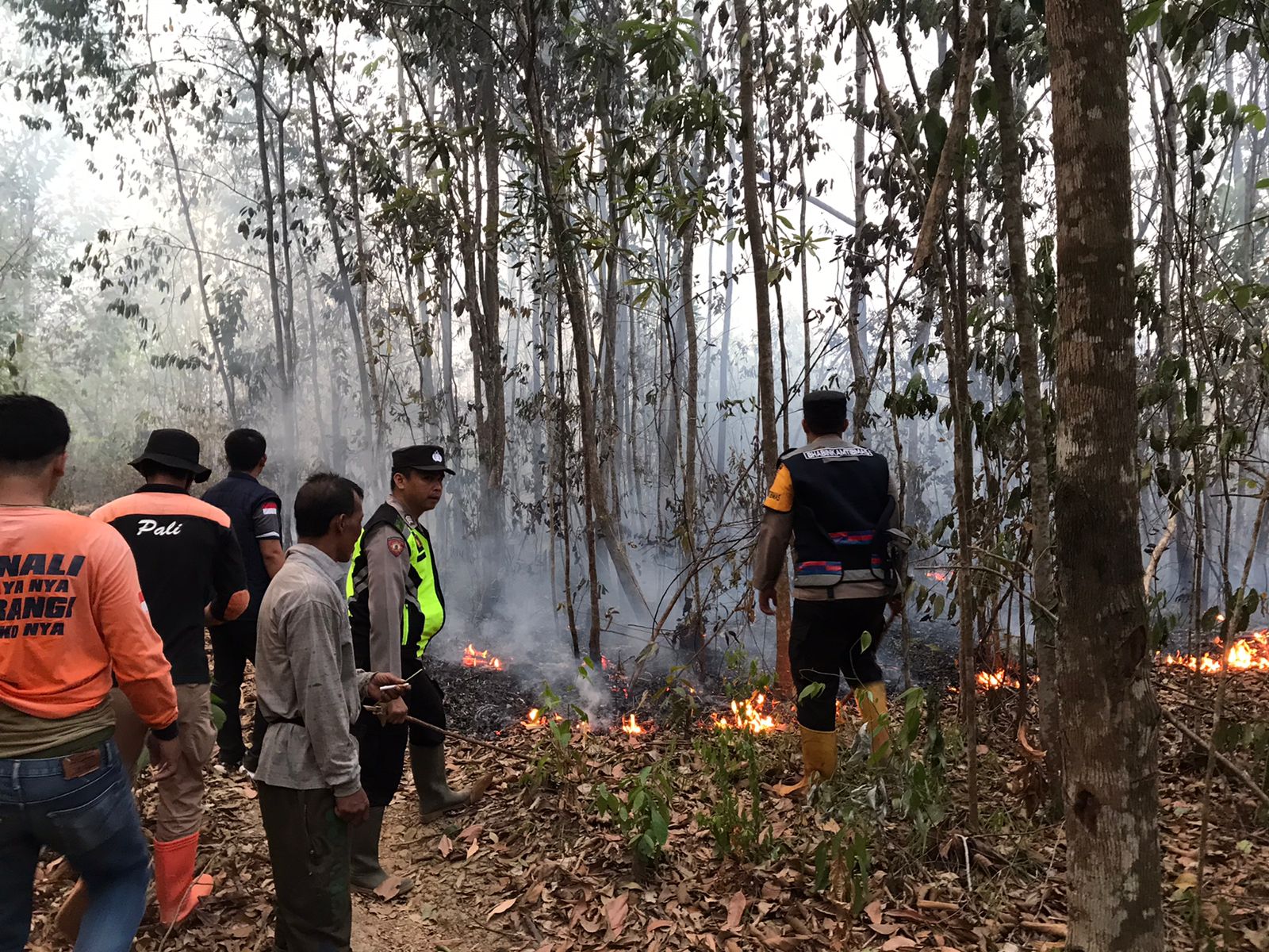 Kembali Terpantau Titik Hotspot Karhutla Diwilayah Hukum Polsek Talang Ubi