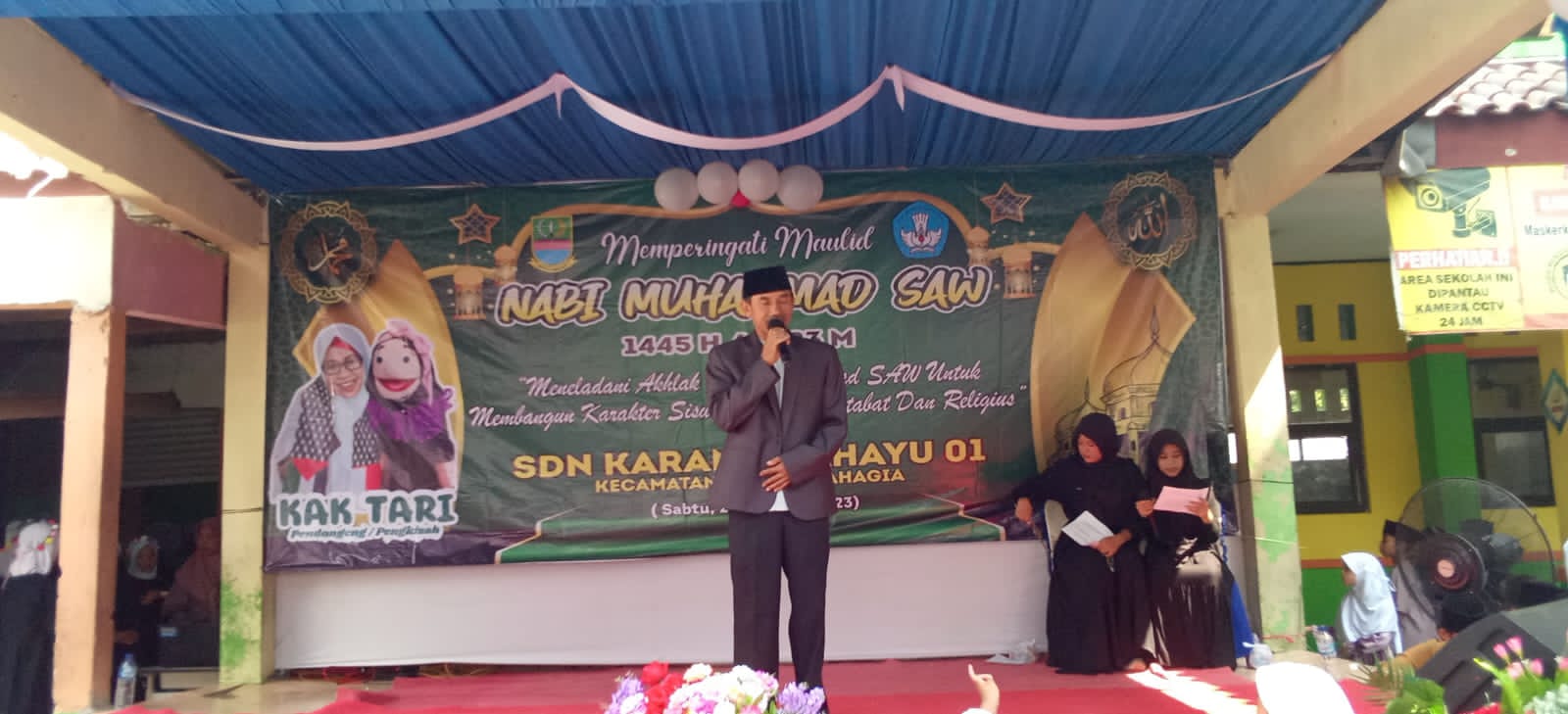 SDN Karang Rahayu 01 PHBI Maulid Nabi Muhammad SAW 1445 H ,tahun 2023 dengan meriah