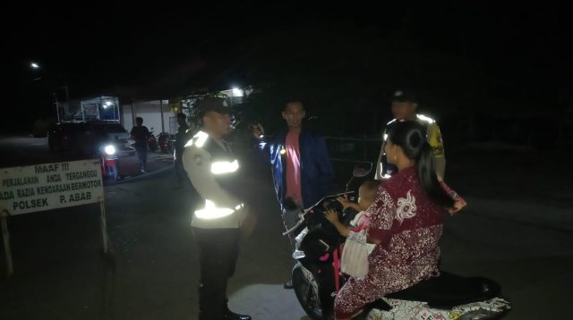 Polsek Penukal Abab Laksana Rutinitas Razia Terpadu Untuk Menjaga Kamtibmas