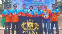 Tim Atlet Terjun Payung Polri Kembali Meyabet Mendali Dalam Kejurnas Kasau Cup 2023