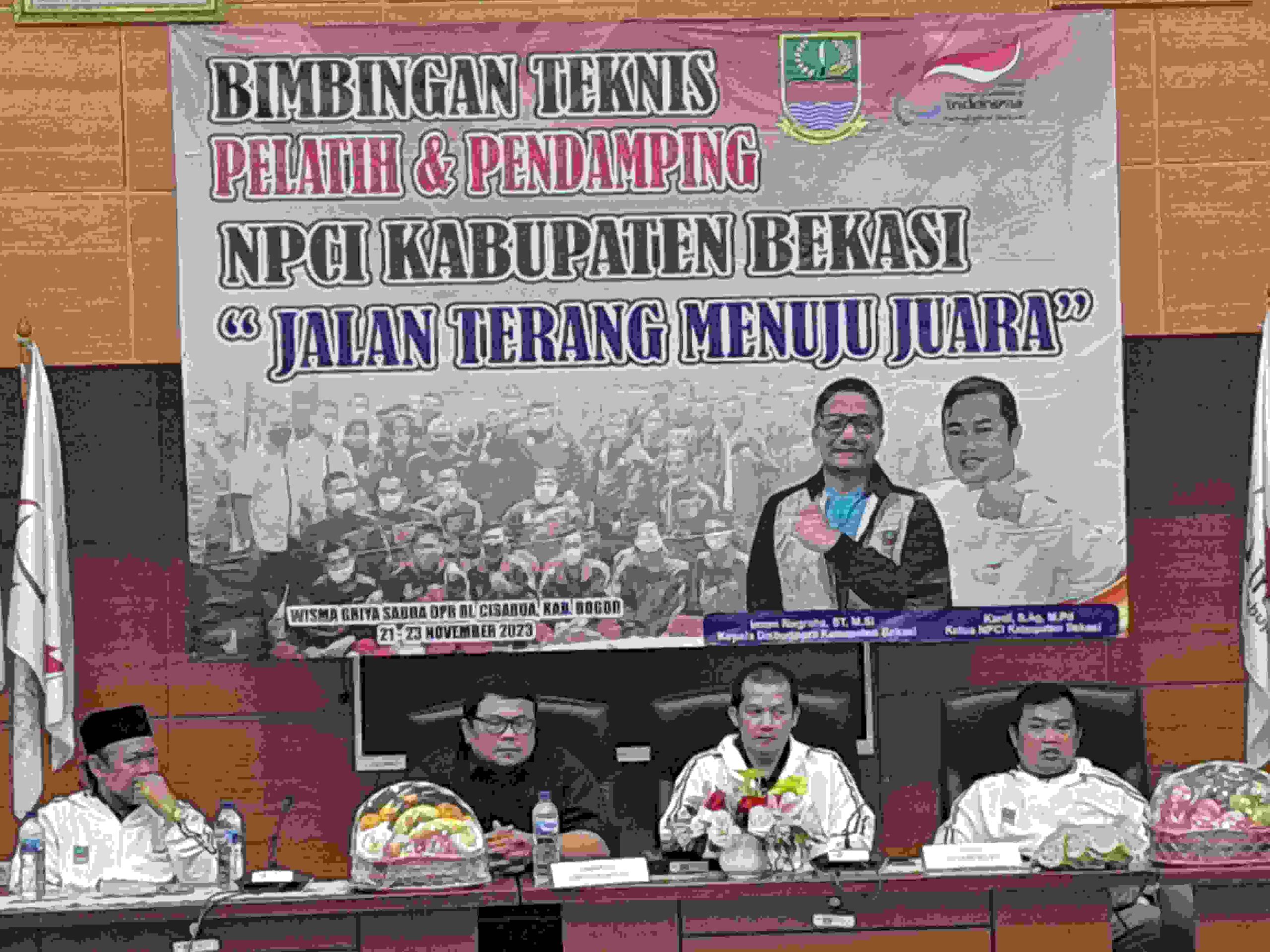 Bimtek Pelatih dan Pendamping Atlet NPCI Kabupaten Bekasi 2023