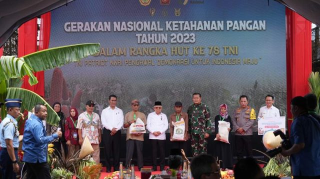 Wakil Presiden RI Bersama Pangkostrad Hadiri Gerakan Nasional Ketahanan Pangan 2023