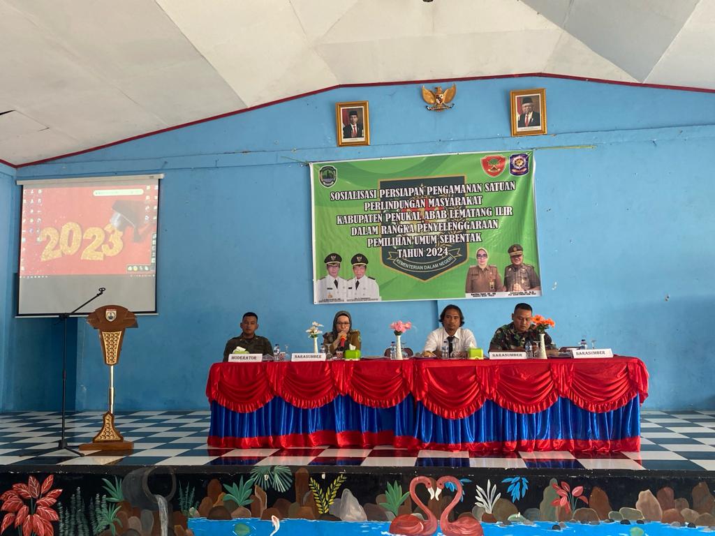 Polsek Penukal Abab Hadiri Kegiatan Sosialisasi Persiapan Pengamanan Satuan Perlindungan Masyarakat Kabupaten PALI