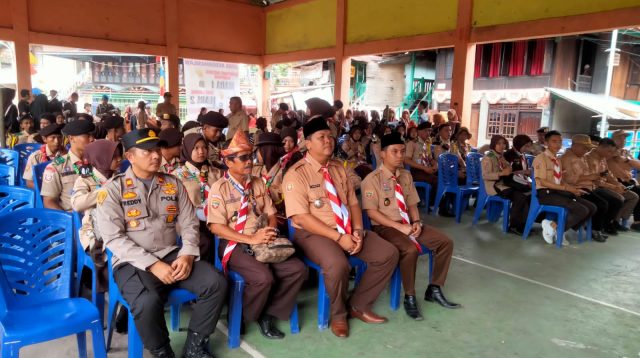 Polsek Penukal Utara Lakukan Pengamanan Kegiatan Dalam Rangka Kunjungan Peserta Kemah