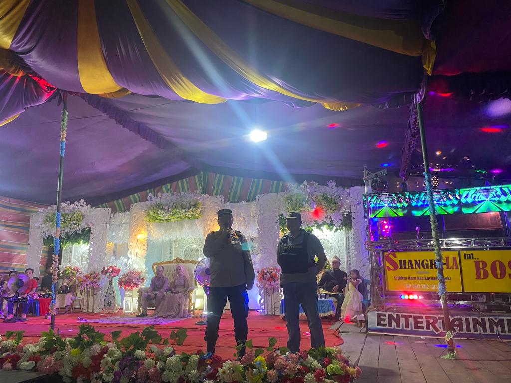 Atensi Kapolda, Polres PALI Melalui Kapolsek Penukal Abab Sampaikan Himbauan Larangan Musik Remik 