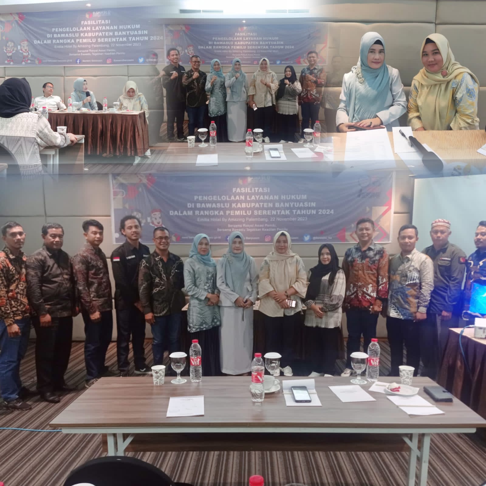 Bawaslu Kabupaten Banyu Asin menggelar rapat koordinasi fasilitasi pengelolaan layanan hukum Dalam Rangka Pemilu Serentak Tahun 2023