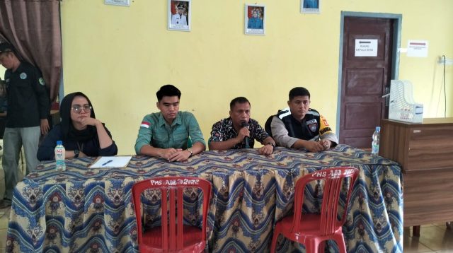 Polsek Penukal Abab Hadiri Pembayaran Kopensasi Dampak Siesmik 3D Didesa Purun Timur