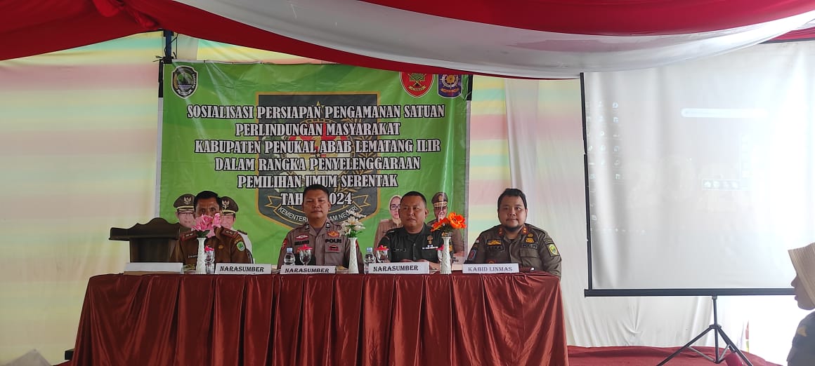Polsek Talang Ubi Hadiri Acara Sosialisasi Persiapan Pengamanan Satuan Perlindungan Masyarakat