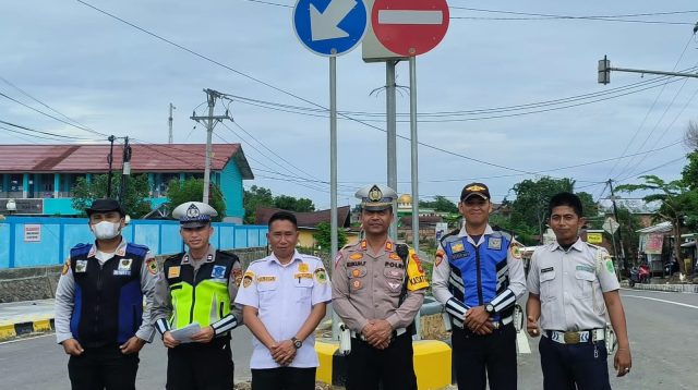 Satlantas Dan Dishub PALI Survei Jalan Dua Arah