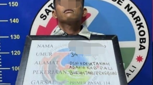Sat Resnarkoba Polres PALI Amankan Terduga Pelaku Pengedar Narkoba Jenis Sabu Seberat 1,89 gram