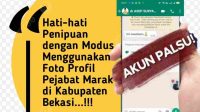 Waspada Modus Penipuan Menggunakan Foto Profil Pejabat di Kabupaten Bekasi