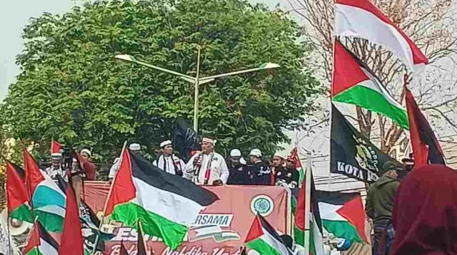 Aksi Bela Palestina di Bekasi dihadiri Ribuan Massa
