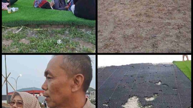 Belum Sebulan ditinjau PJ. Gubernur Jabar,Alun-Alun  Karawang Mengundang Kekecewaan Masyarakat