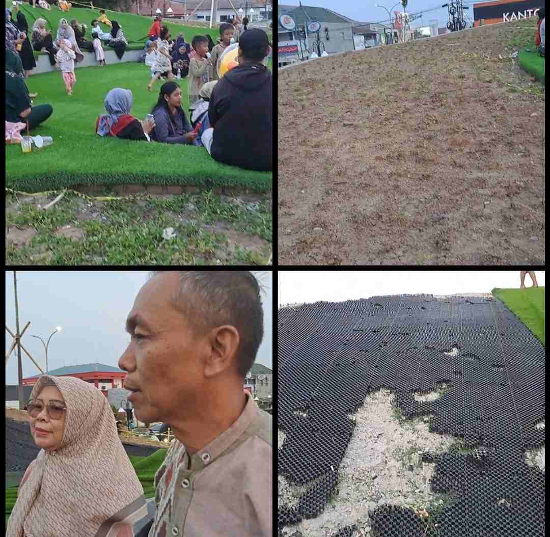 Belum Sebulan ditinjau PJ. Gubernur Jabar,Alun-Alun  Karawang Mengundang Kekecewaan Masyarakat