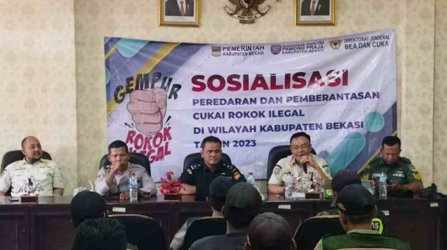 Bea Cukai Cikarang Bersama Satpol PP Gencar Sosialisasikan Peredaran dan Pemberantasan Rokok Ilegal