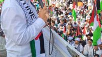 Ketua DPRD Kabupaten Bekasi BN.Holik Qodratulloh Dalam Aksi Bela Palestina : Penjajahan diatas Dunia Harus dihapuskan