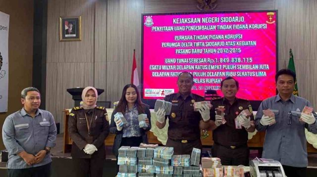 Dugaan Korupsi Pelanggan Fiktif di PDAM Sidoarjo, Kejari Sita Milyaran Rupiah