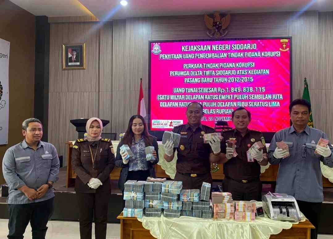 Dugaan Korupsi Pelanggan Fiktif di PDAM Sidoarjo, Kejari Sita Milyaran Rupiah