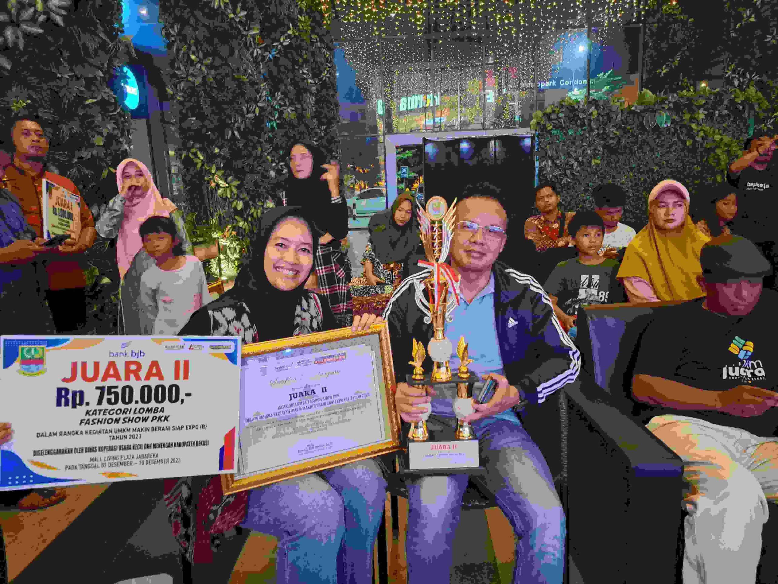 UMKM Kecamatan Cabangbungin Raih Juara 2 Fashion Show PKK UMKM Expo Kabupaten Bekasi 2023