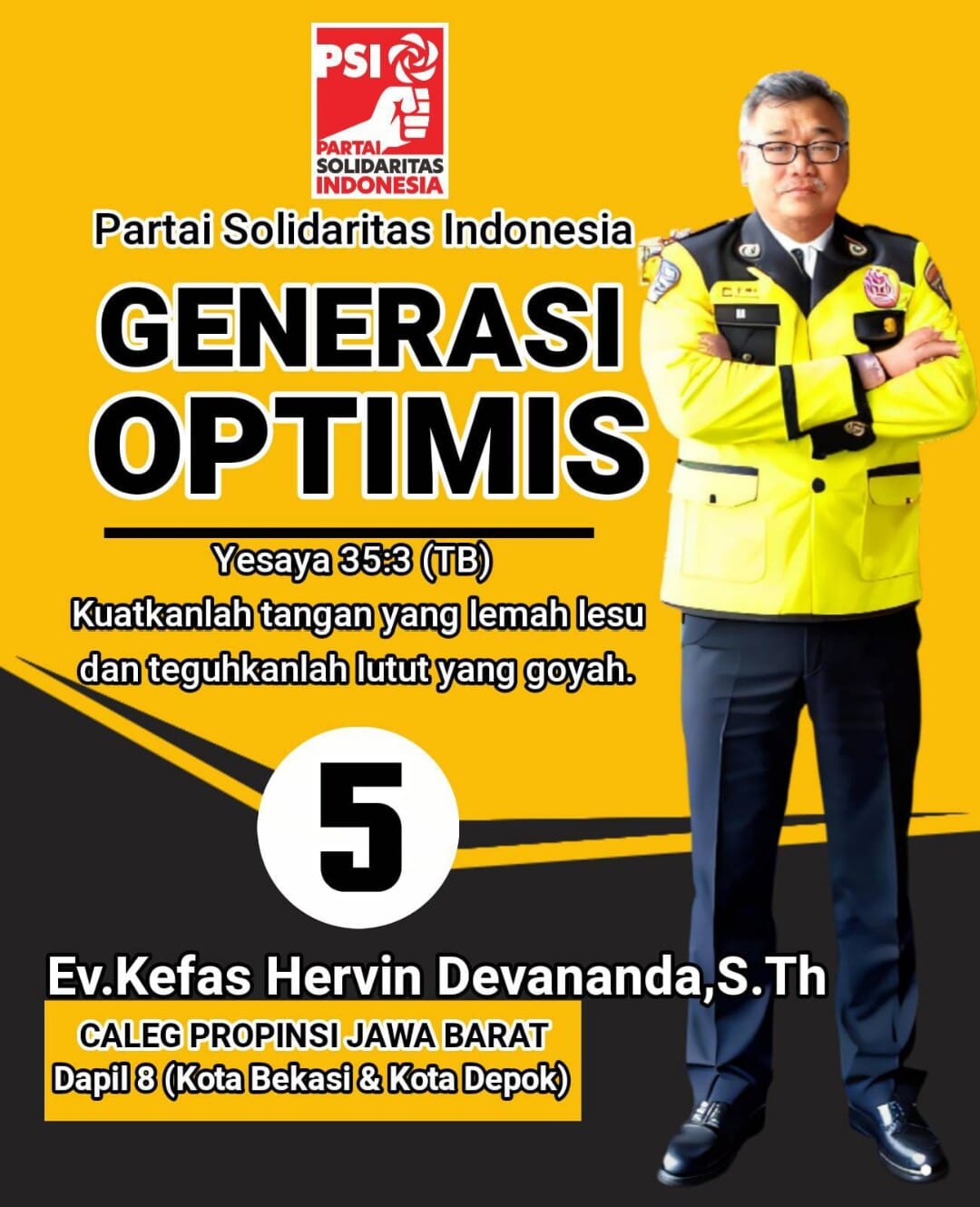Kefas Hervin Devananda.S.Th, Caleg PSI Dapil Jabar 8 Siap Berjuang sebagai Jembatan Aspirasi Masyarakat di Dapilnya
