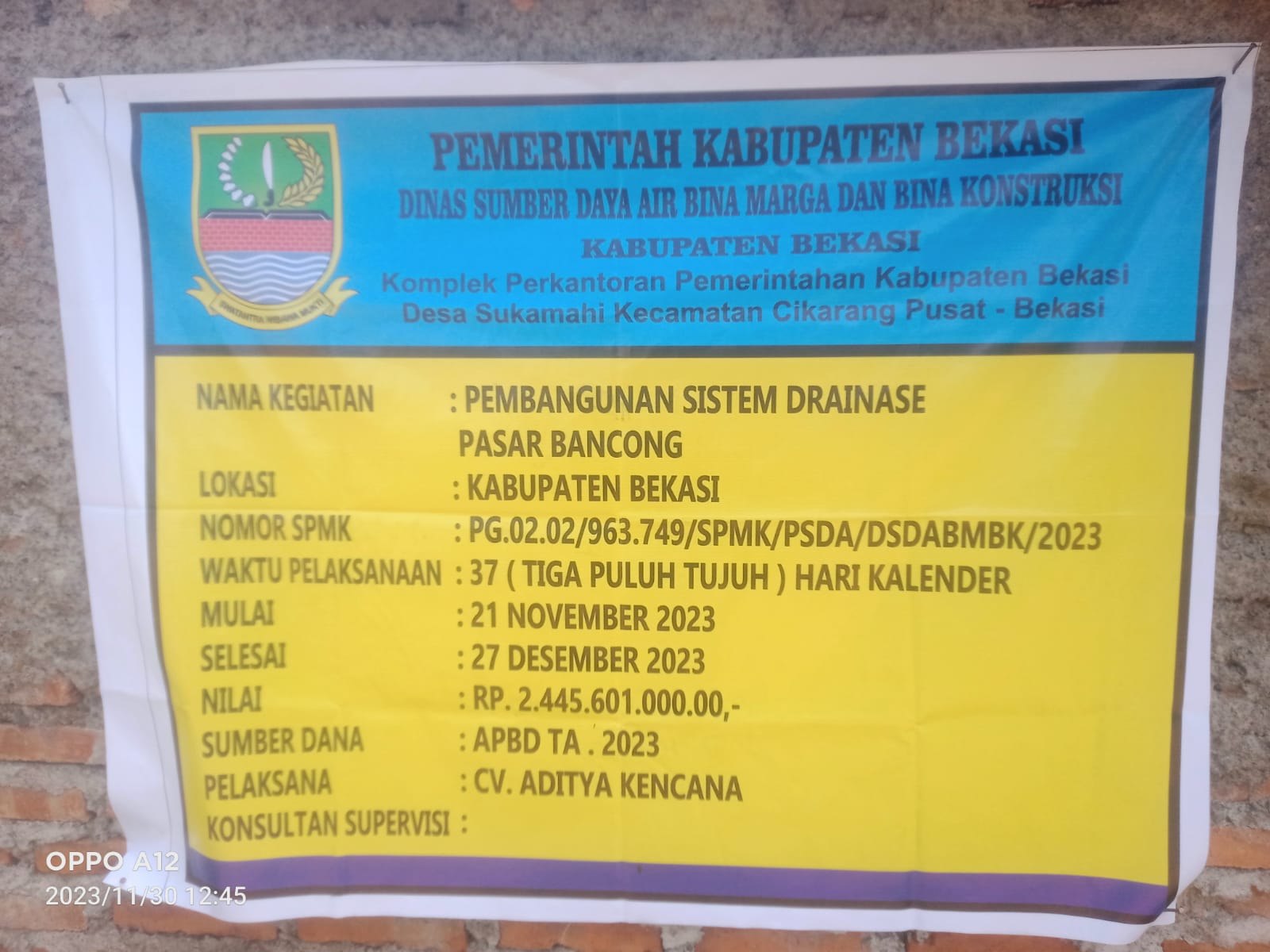 Viral…. Proyek Miliaran Rupiah Di Keluhkan Warga Kampung Gandu Desa Sukamulya Kecamatan Sukatani Kabupaten Bekasi