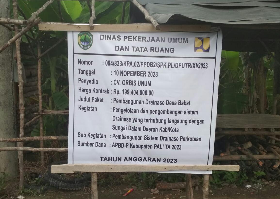 Masyarakat Mengucapkan Terima Kasih Kepada Pemda PALI, Atas Pembangunan Drainase Desa Babat