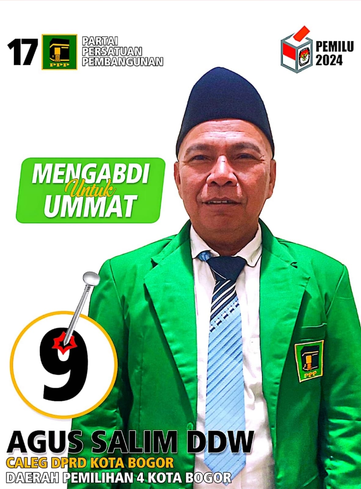 Agus Salim DDW Caleg PPP kota Bogor Dapil IV, Bertekad Memperjuangkan Kesejahteraan Pelaku UMKM