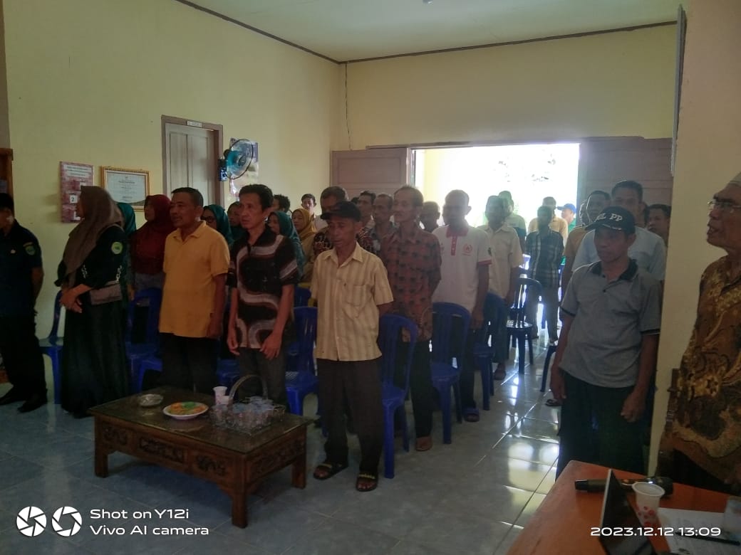 Polsek Penukal Abab Hadiri Acara Musrenbangdes Didesa Raja Jaya