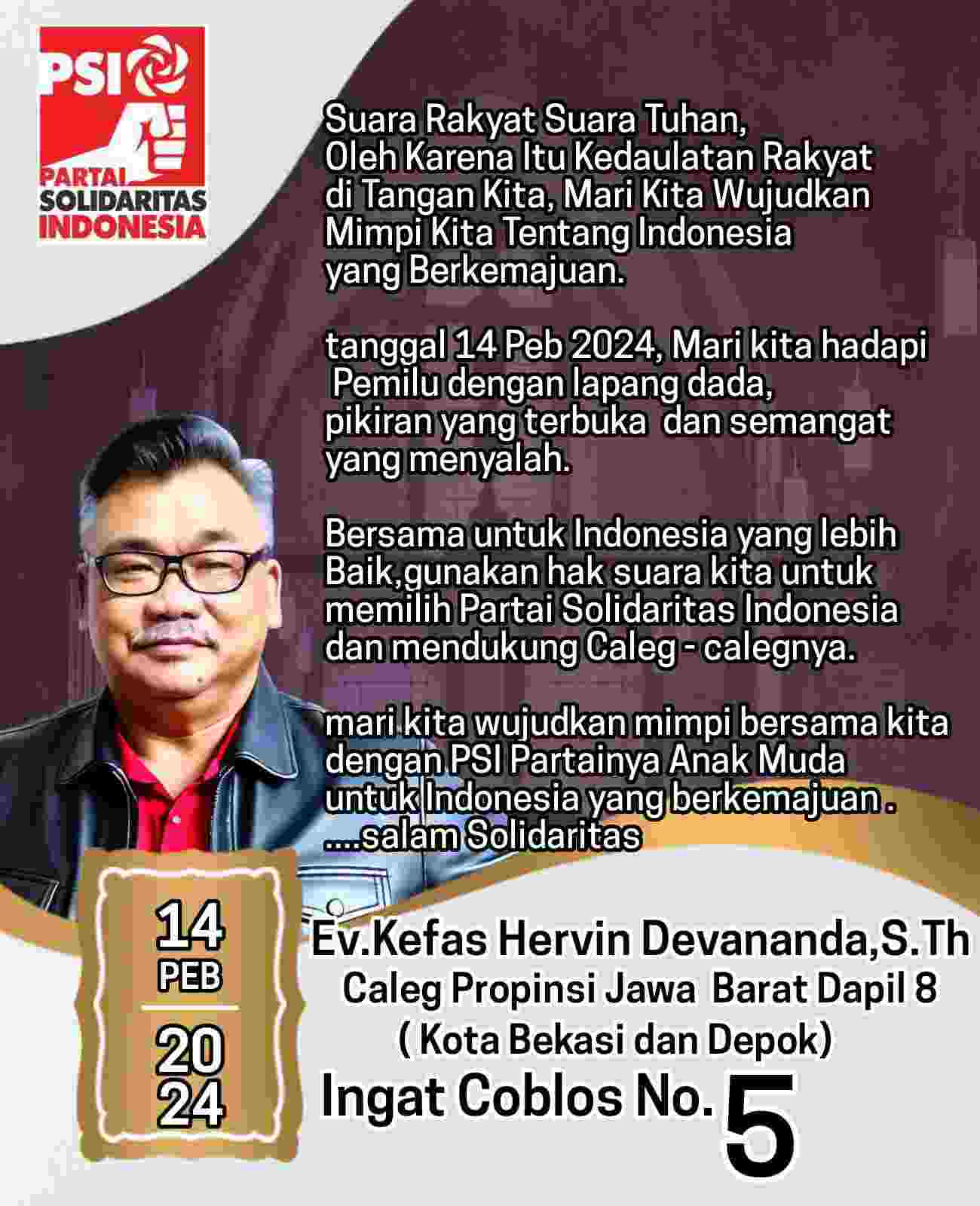 Kefas Optimis Melangkah Ke “Gedung Parlemen Jawa Barat”, Bawa Misi Mensejahterakan Pelaku UMKM Jawa Barat