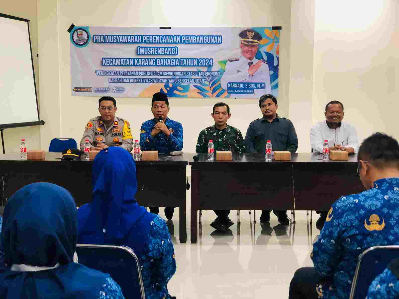 Pemerintah Kecamatan Karangbahagia Gelar Rapat Minggon Bahas Musrenbang 2024