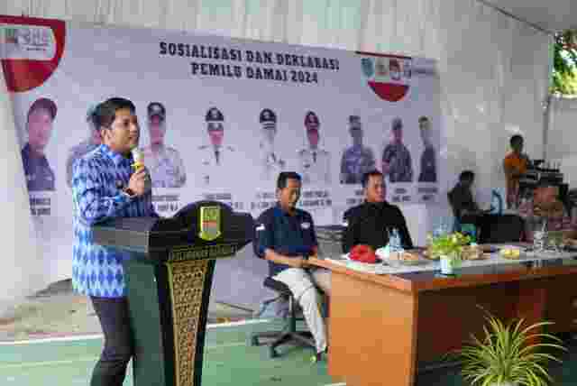 Sosialisasi  Deklarasi Pemilu Damai 2024 di Kelurahan Bahagia, Lurah Khoirul Anwar Tampilkan Inovasi  Kreativitas