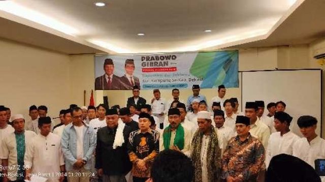 Silaturahmi dan Deklarasi Kyai Kampung se-Kabupaten Bekasi Mendukung Prabowo-Gibran
