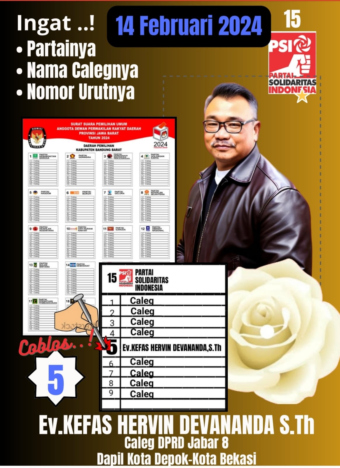 Kefas Hervin Devananda,S.Th : “Siap Mewakafkan Hidupnya Untuk Kesejahteraan Masyarakat, Jika Mendapatkan Mandat sebagai Anggota Legislative Jawa Barat”