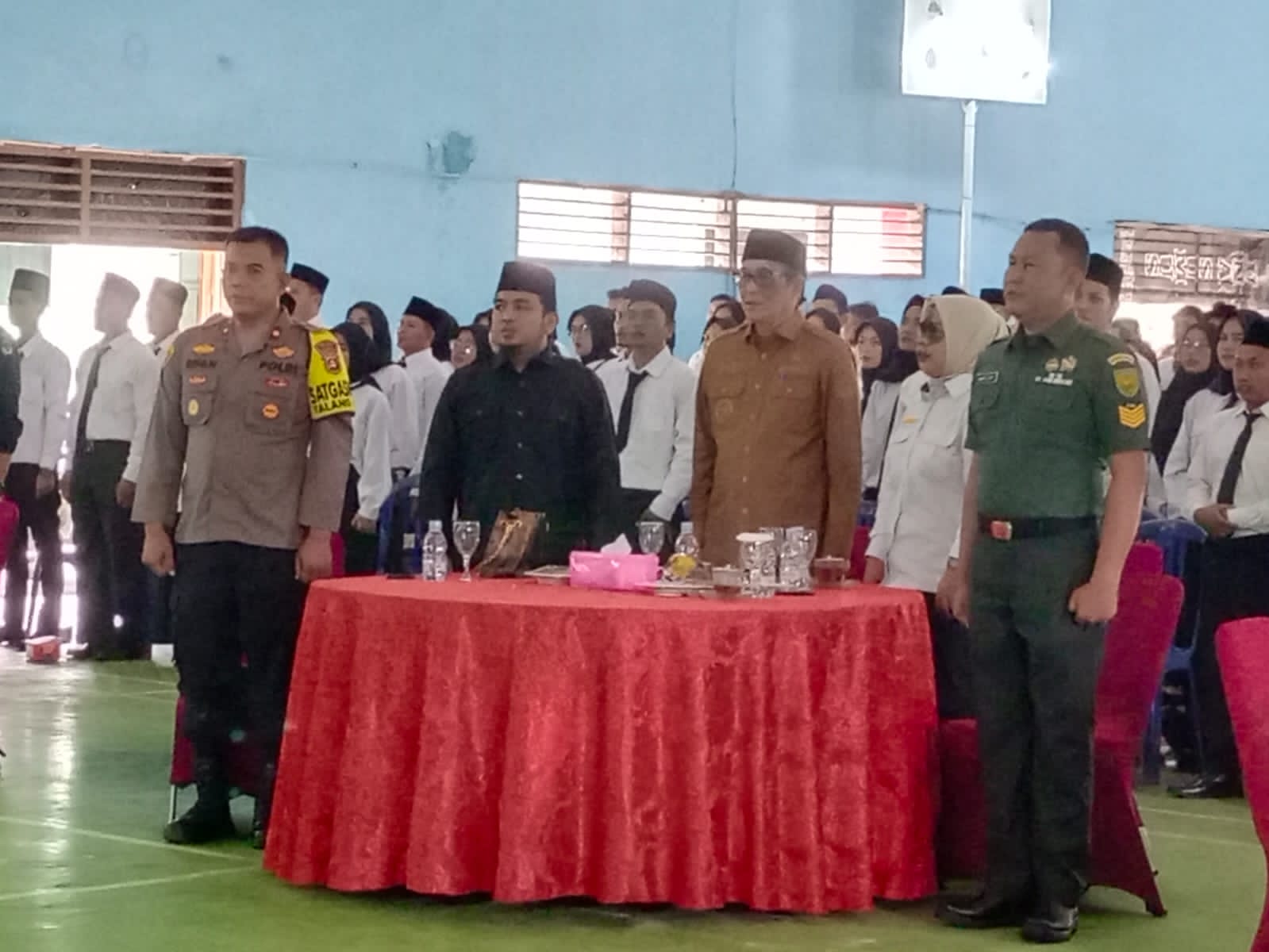 Polsek Talang Ubi Hadiri Pelantikan dan Pembekalan Pengawas Tempat Pemungutan Suara (PTPS)