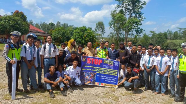 Satlantas Polres PALI Menggelar Sosialisasi dan Himbauan Mengenai Larangan Penggunaan Knalpot Non Standar