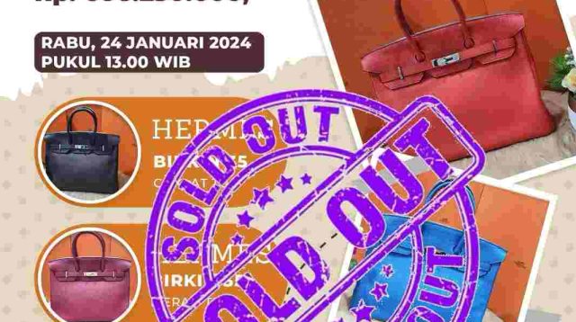 Pusat Pemulihan Aset B Melelang 6 Tas Hermes Hasil Sita Eksekusi Milik Istri Terpidana BENNY TJOKROSAPUTRO