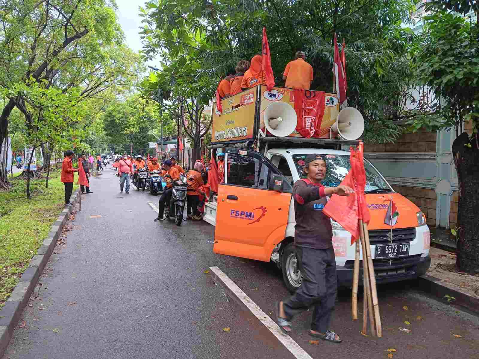 Partai Buruh Lakukan Konvoi Ajak Masyarakat Ciptakan Pemilu Damai
