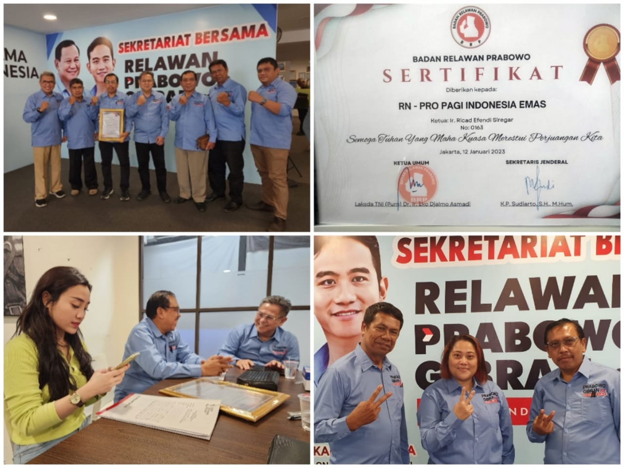 Tim Relawan Pro Pa-Gi Deklarasikan Dukungan Kepada Prabowo-Gibran Presiden 2024-2029