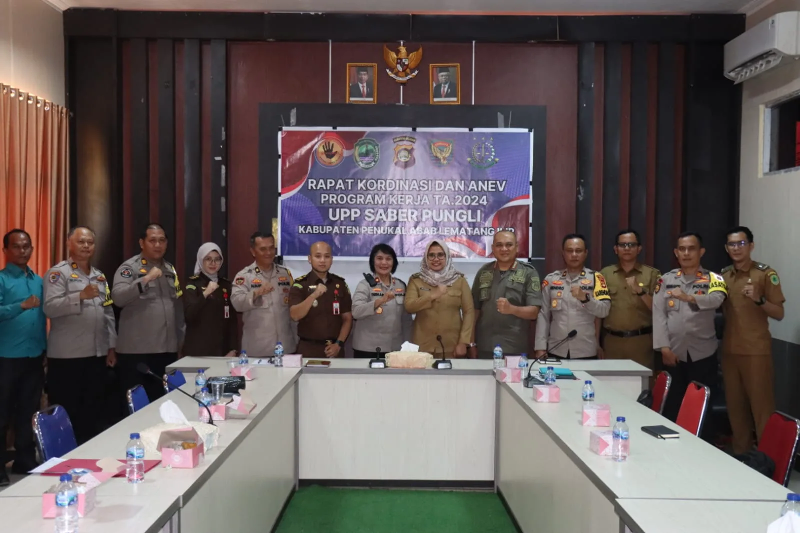 Wakapolres PALI KOMPOL Farida Aprillah, S.H Pimpin Giat Rakor Satgas Saber Pungli