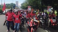 Hadiri Kampanye Terbuka PDI Perjuangan, 400 Relawan dan Simpatisan Niko Caleg DPRD Kab. Cirebon Konvoi