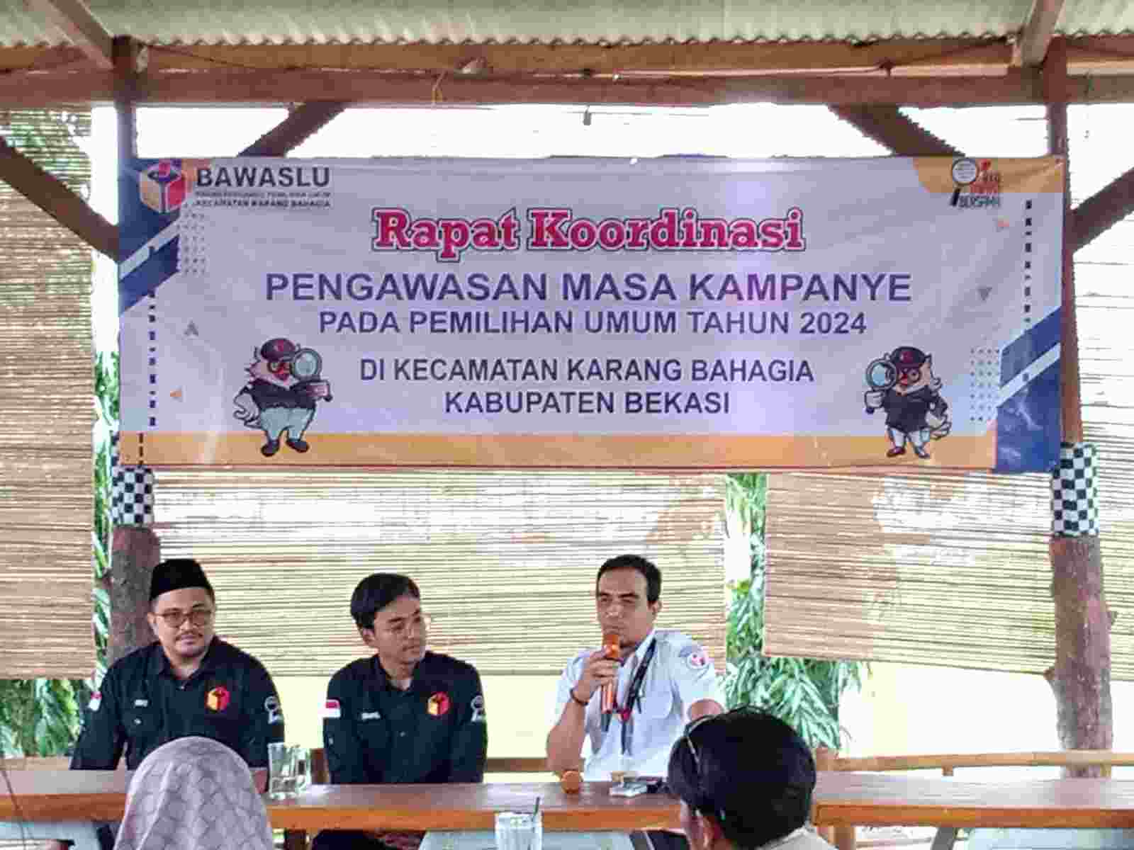 Bawaslu Gelar Rapat Koordinasi Pengawasan Masa Kampanye Pemilu 2024 di Kecamatan Karangbahagia