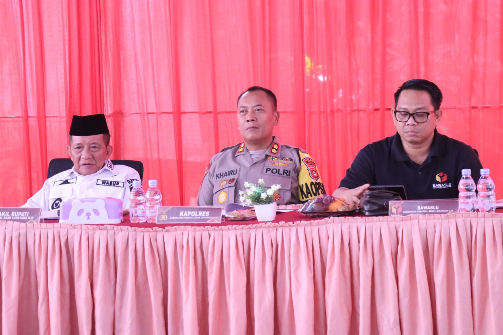 Kapolres PALI AKBP Khairu Nasrudin, S.I.K, M.H, Menghadiri kegiatan Rapat Koordinasi Distribusi Logistik