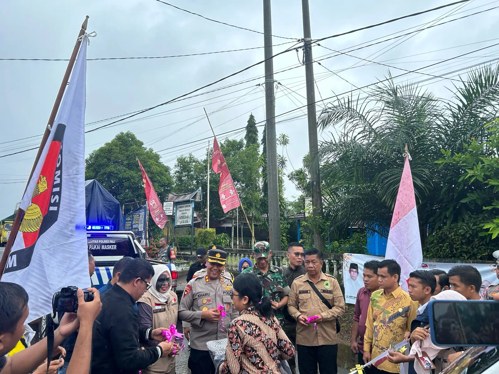 Sub Satgas Preemtif OMB Polres PALI Memantau Pendistribusian Logistik Pemilu Dari Gudang Logistik KPU Kabupaten PALI