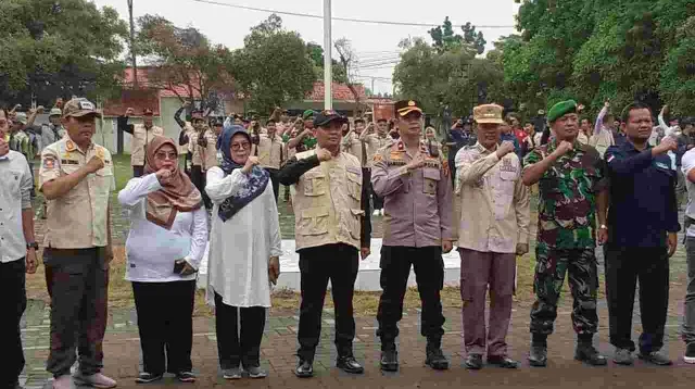 Camat Karangbahagia Pimpin Apel Siaga Pemilu 2024