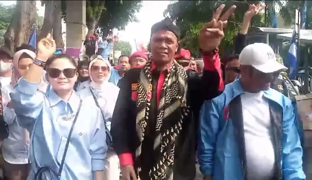Hercules RM Turunkan 2000 Personil Satgasus GRIB  di Kampanye Akbar Prabowo- Gibran