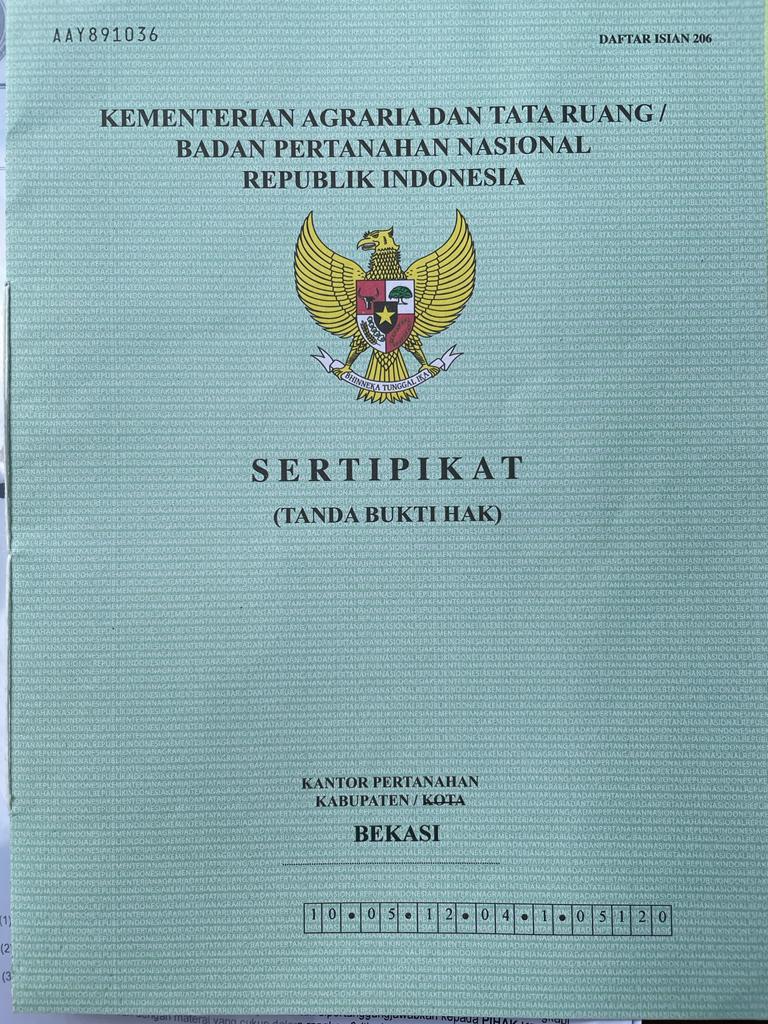 Buku Sertpikat atas nama Artinah BT Azim yang hilang pada bulan November 2023