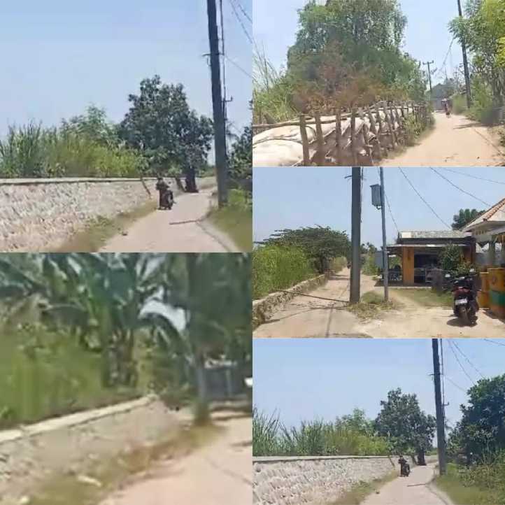 Warga Keluhkan Ruas Jalan yang Rusak Ditanami Tiang listrik di Tengah Jalan